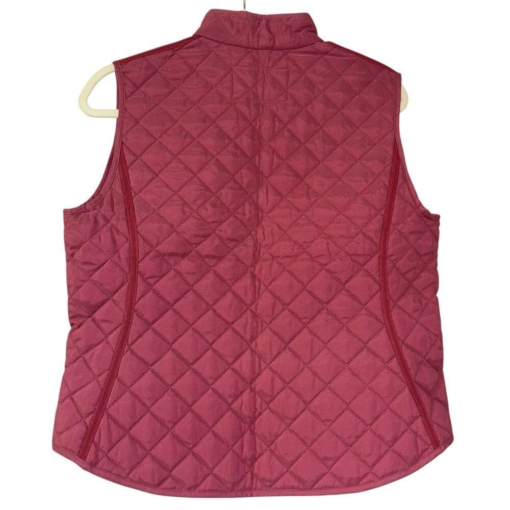 NWT Van Heusen Rose Pink Quilted Vest Women’s S Autumn Old Money Classic Casual - Picture 2 of 10